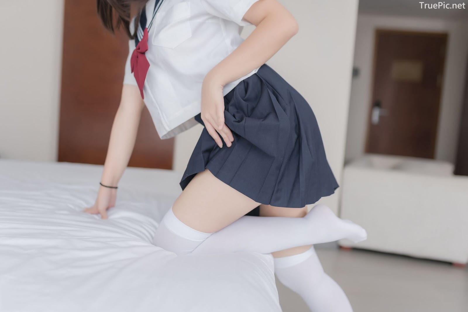 [MTCos] 喵糖映画 Vol.002 - Chinese model - Cosplay Japanese School Girl Student with Cat Hairband
