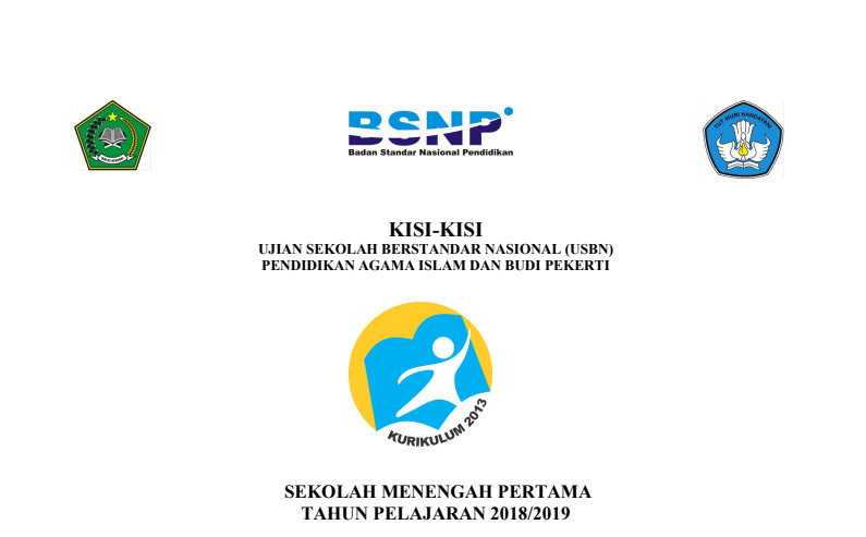 Kisikisi USBN PAI SMPMTs Tahun 2019