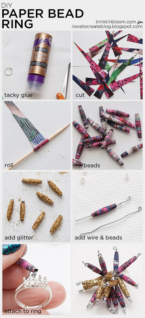 DIY Paper Bead Ring | iLoveToCreate