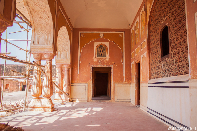 Renovation Work in Progress of Vilas Mandir, Jaigarh Fort.