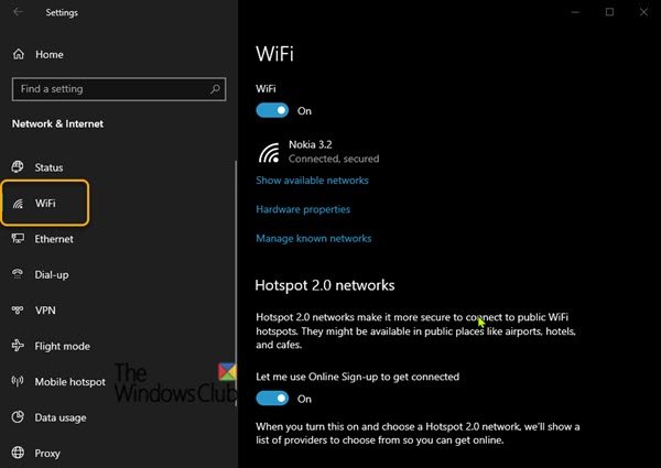 ไม่มีการตั้งค่า Wi-Fi ใน Windows 10 หรือ Surface