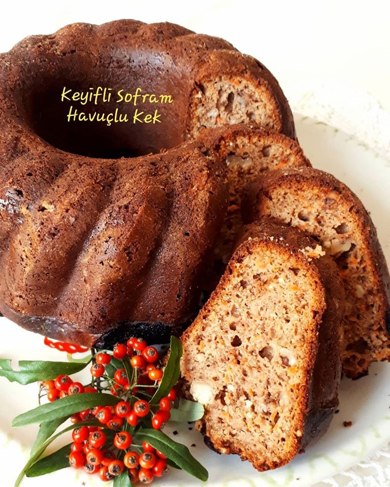 KEYİFLİ SOFRAM ŞEKERSİZ HAVUÇLU KEK TARİFİ