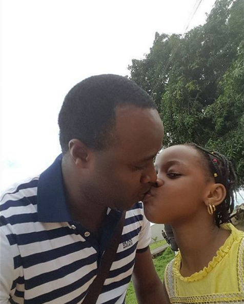Fans Blast Femi Adebayo For Kissing His Daughter On The Lips