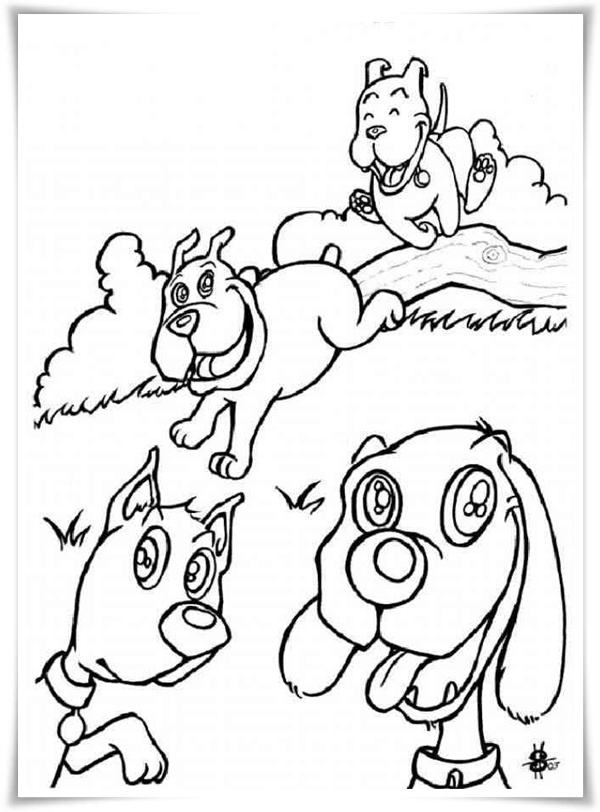 Ausmalbilder zum Ausdrucken: Ausmalbilder Hunde