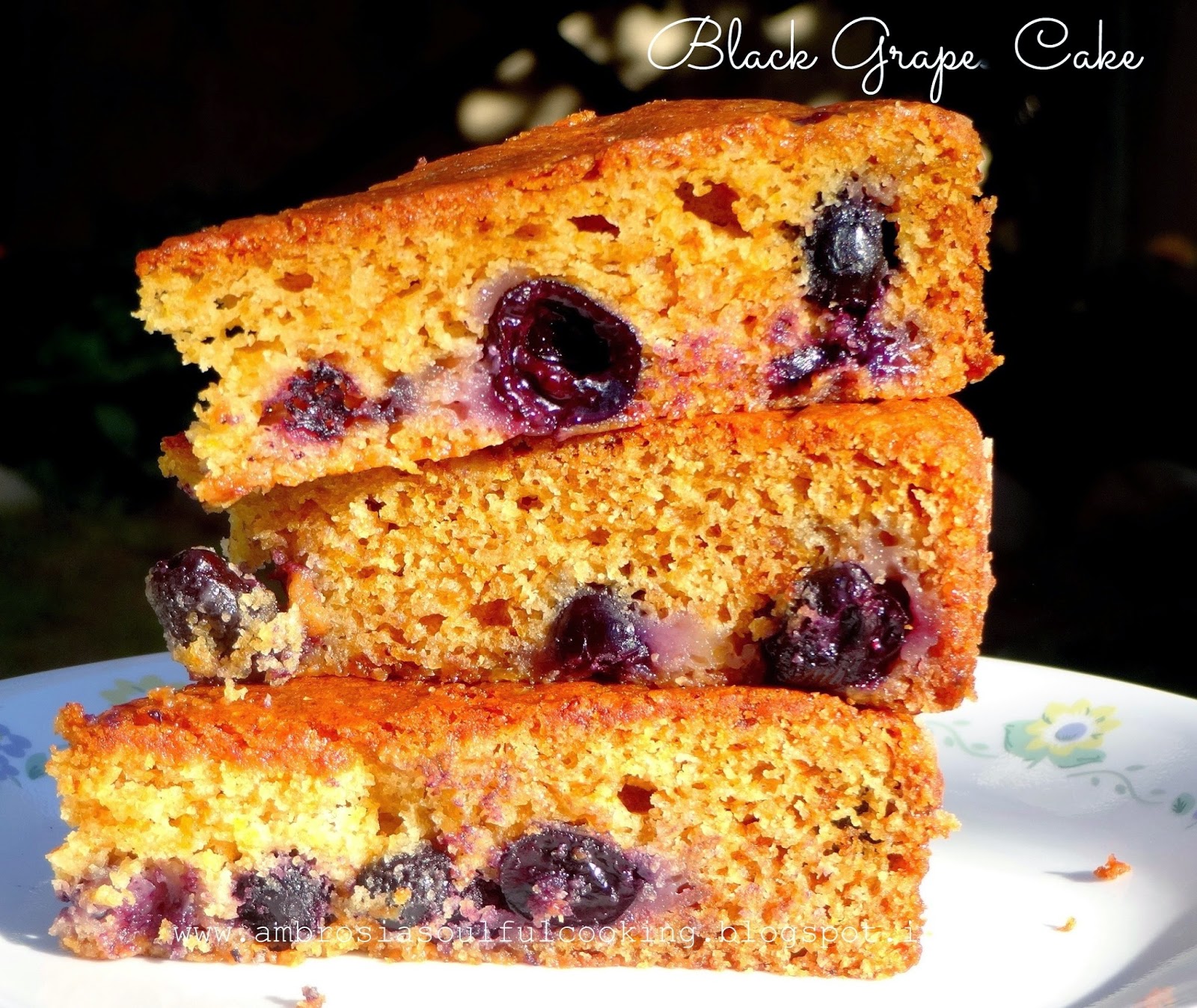 Black Grape Cake Egg less and Butter free Ambrosia