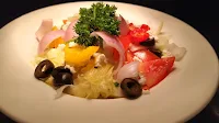 Garnished Greek salad 