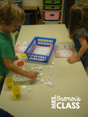 Lots of ideas for hands-on Kindergarten math centers!