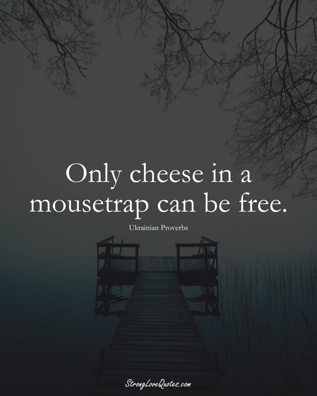 Only cheese in a mousetrap can be free. (Ukrainian Sayings);  #EuropeanSayings