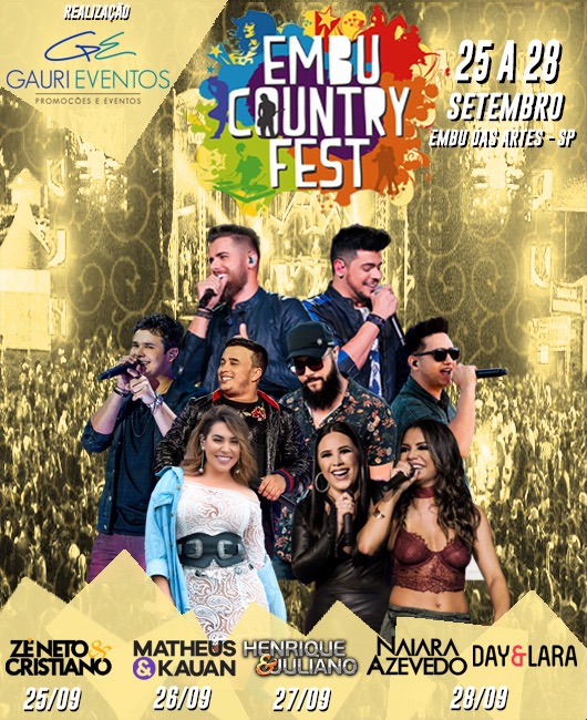 ESTÁ CHEGANDO O EMBU COUNTRY FEST 2019