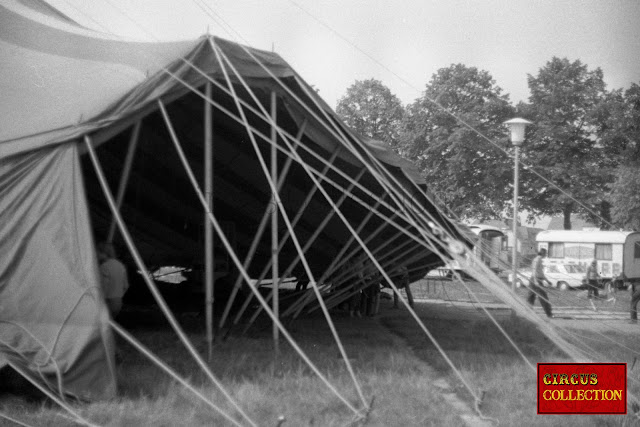 Série de photos du cirque Allemand Carl Althoff, Diepholz en Basse-Saxe, août 1973