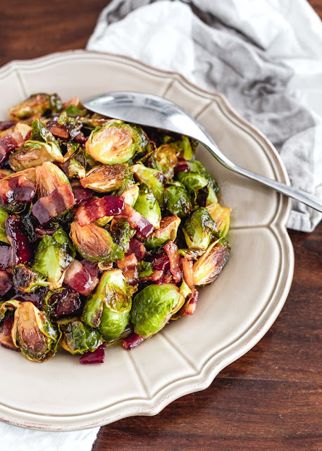 Oven Roasted Brown Sugar Bacon Brussels Sprouts Recipe