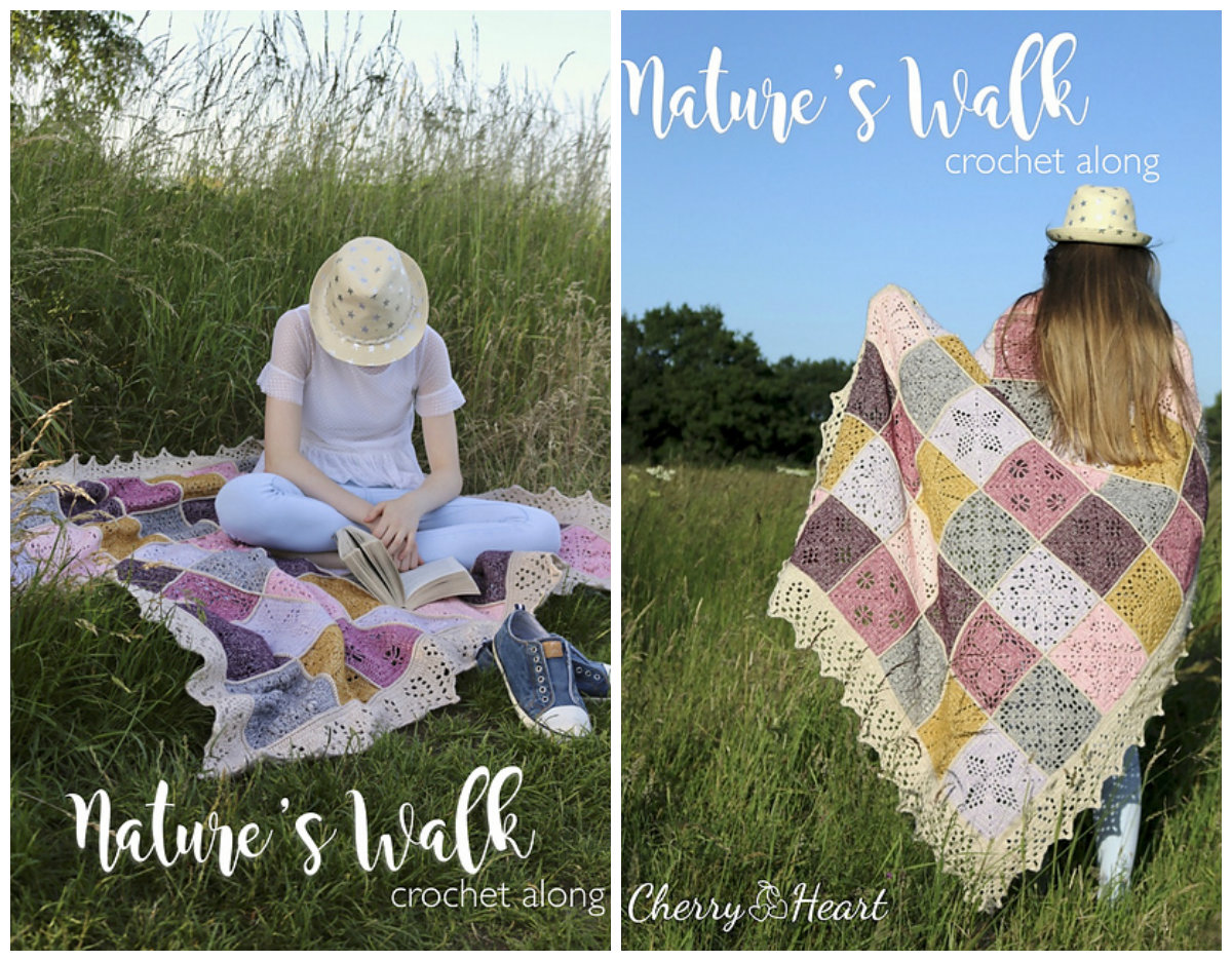 Ergahandmade Crochet Nature's Walk Blanket + Diagrams + Free Pattern