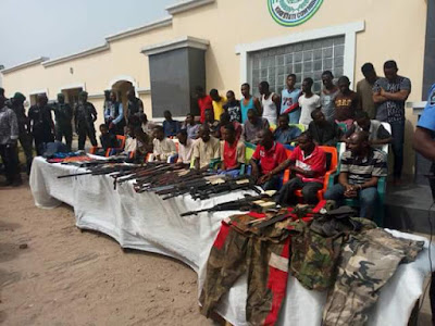 Photos: Police parade 30 deadly kidnappers, armed robbers terrorizing Okene-Lokoja-Kabba road 26 Photos: Police parade 30 deadly kidnappers, armed robbers terrorizing Okene-Lokoja-Kabba road