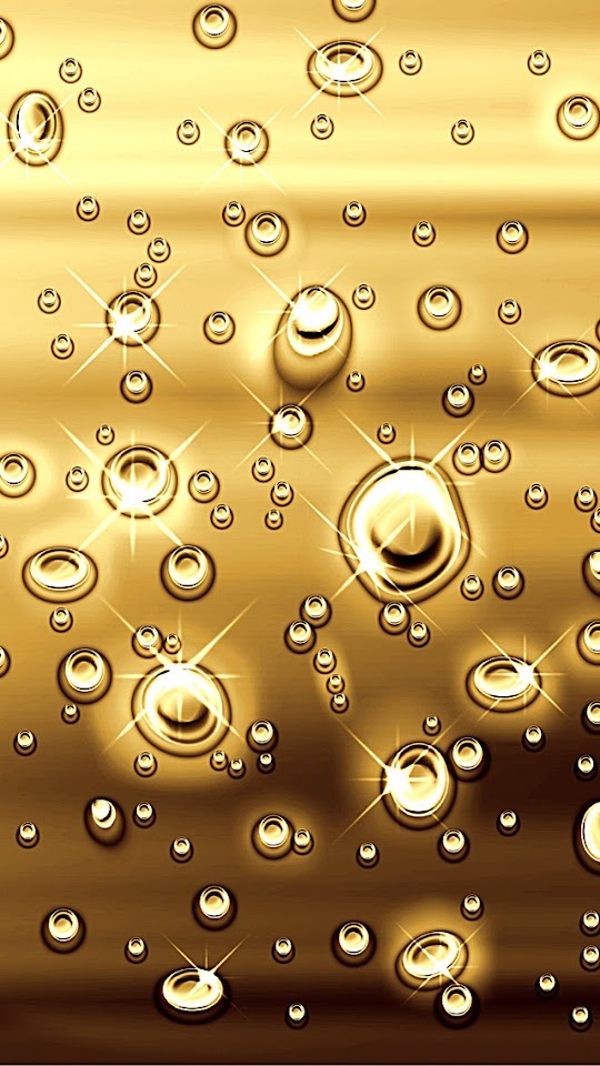   Bright Shining Golden Water Drops   Android Best Wallpaper