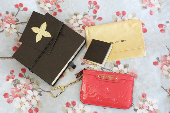 Louis Vuitton Monogram Vernis Key Pouch in Rose Litchi - Chase Amie