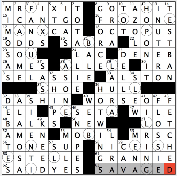 0919-17 NY Times Crossword Answers 19 Sep 17, Tuesday 