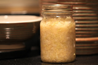 The Resulting Sauerkraut in a Jar