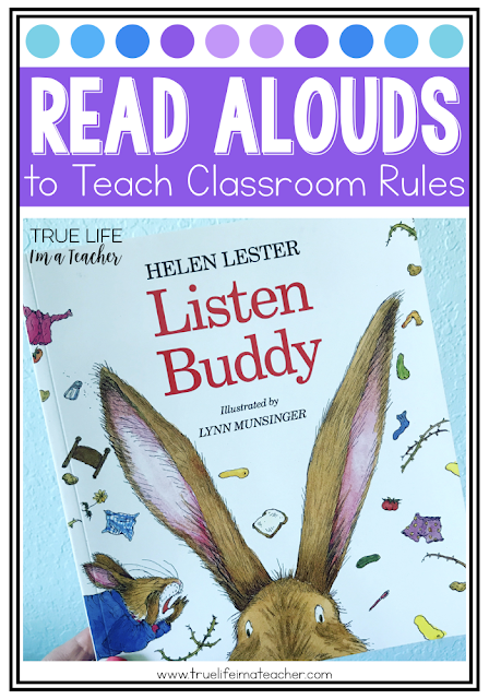 Books and read alouds to help teach students rules, routines, and expectations. Great for building a community in your classroom.