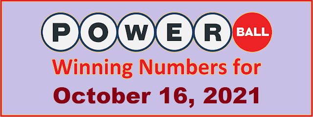 PowerBall Winning Numbers for Saturday, October 16, 2021