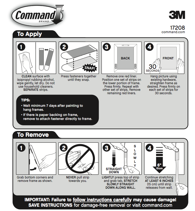 Rental Trick #2: 3M picture hanging strips - C.R.A.F.T.