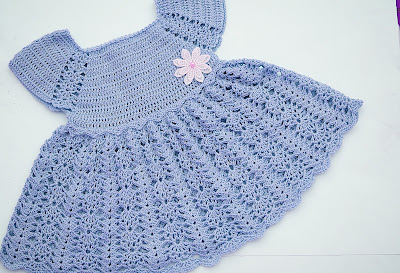 3 - Crochet Imagen Vestido con canesú morado a crochet muy fácil y sencillo por Majovel Crochet