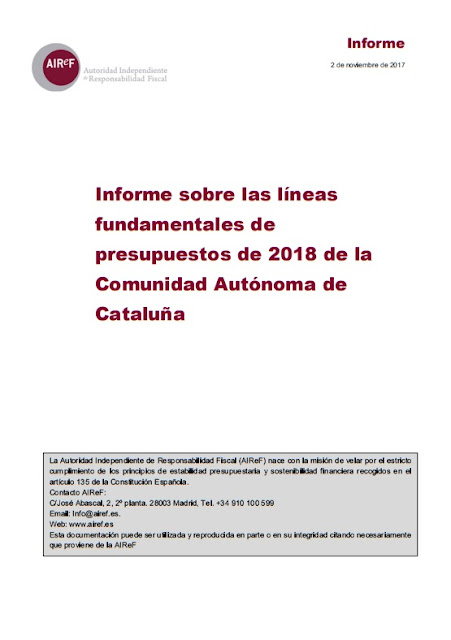  INFORME AIeRF IMPACTO PIB CATALAN 2018 CRISIS INSTITUCIONAL