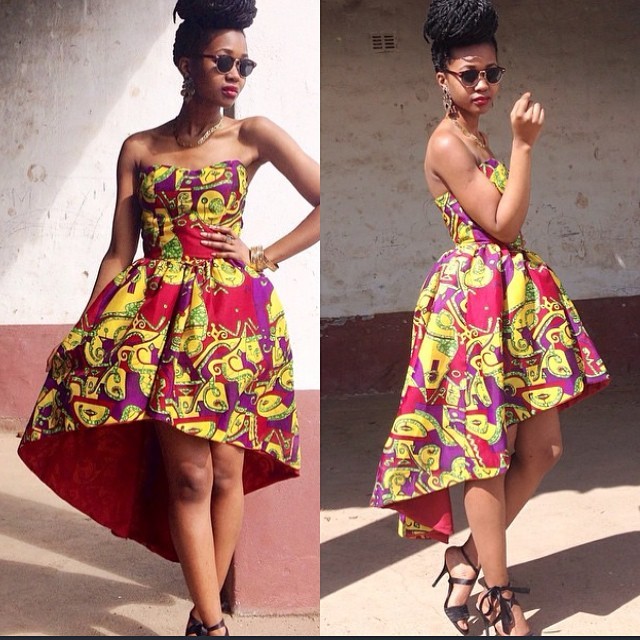 vestido africano curto