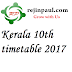 Kerala SSLC Time Table 2017 Pareeksha Bhavan 10th Exam Date