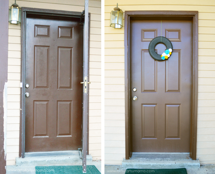 Front Door Makeover at artsyfartsymama.com #ModernMasters