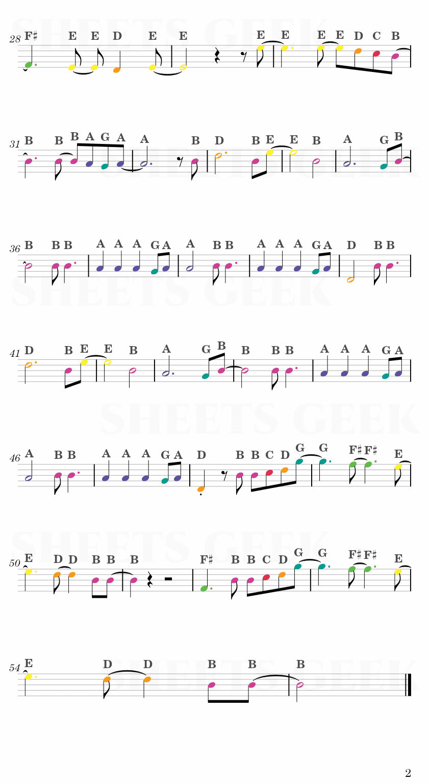 All Of Me - John Legend Easy Sheet Music Free for piano, keyboard, flute, violin, sax, cello page 2
