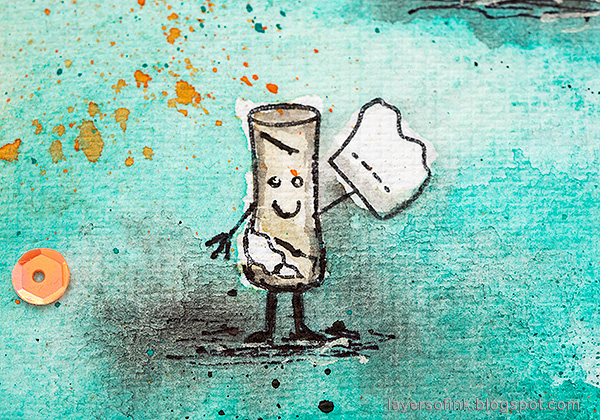 Layers of ink - Toilet Paper Journal Page Tutorial by Anna-Karin Evaldsson.