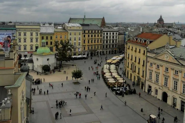 Weekend break in Krakow Poland: View from Krakow Town Hall Tower