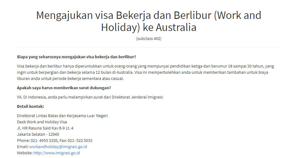 Proses Pengajuan Work And Holiday Visa Ke Australia Ecopink