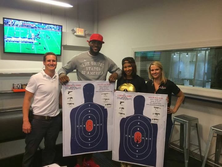 Just LeBron James shooting a M249 SAW BeltFed Machine Gun at Lock