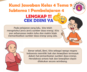 Materi kelas 4 tema 9 subtema 1 pembelajaran 5