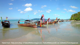 Longtail boats on Ao Nang Beach