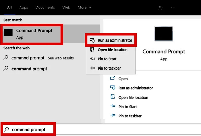 Opening command prompt