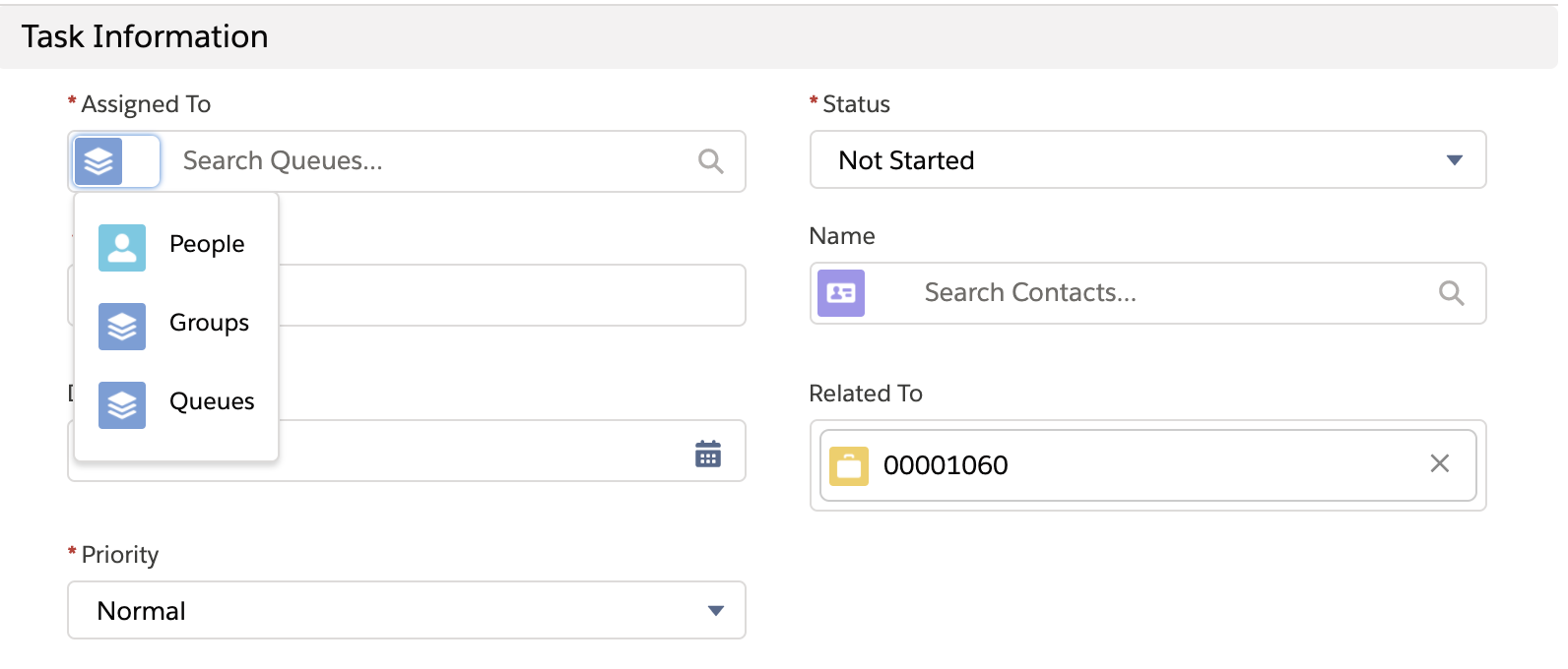 Assign Tasks to Queue in Salesforce