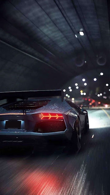 Lamborghini In Tunnel iphone wallpaper