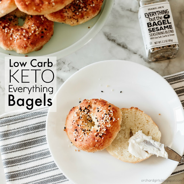 Low Carb Keto Everything bagels by Orchard Girls Blog