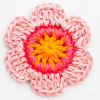 Crochet flower 1_2020 free pattern, Anabelia Craft Design Crochet flower 1_2020 free pattern, Anabelia Craft Design
