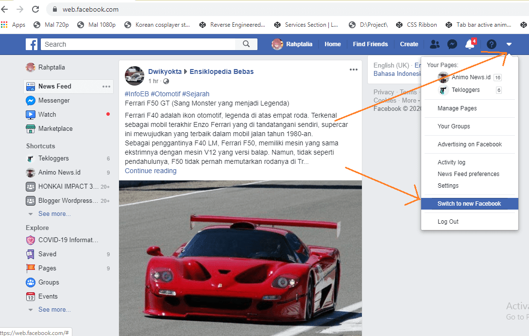 Cara Mengaktifkan Tampilan Baru Facebook Cara Mengaktifkan Tampilan Baru Facebook
