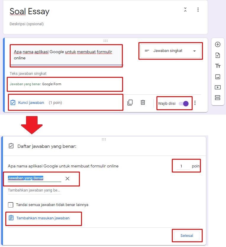 48++ Cara membuat kunci jawaban essay di google form info