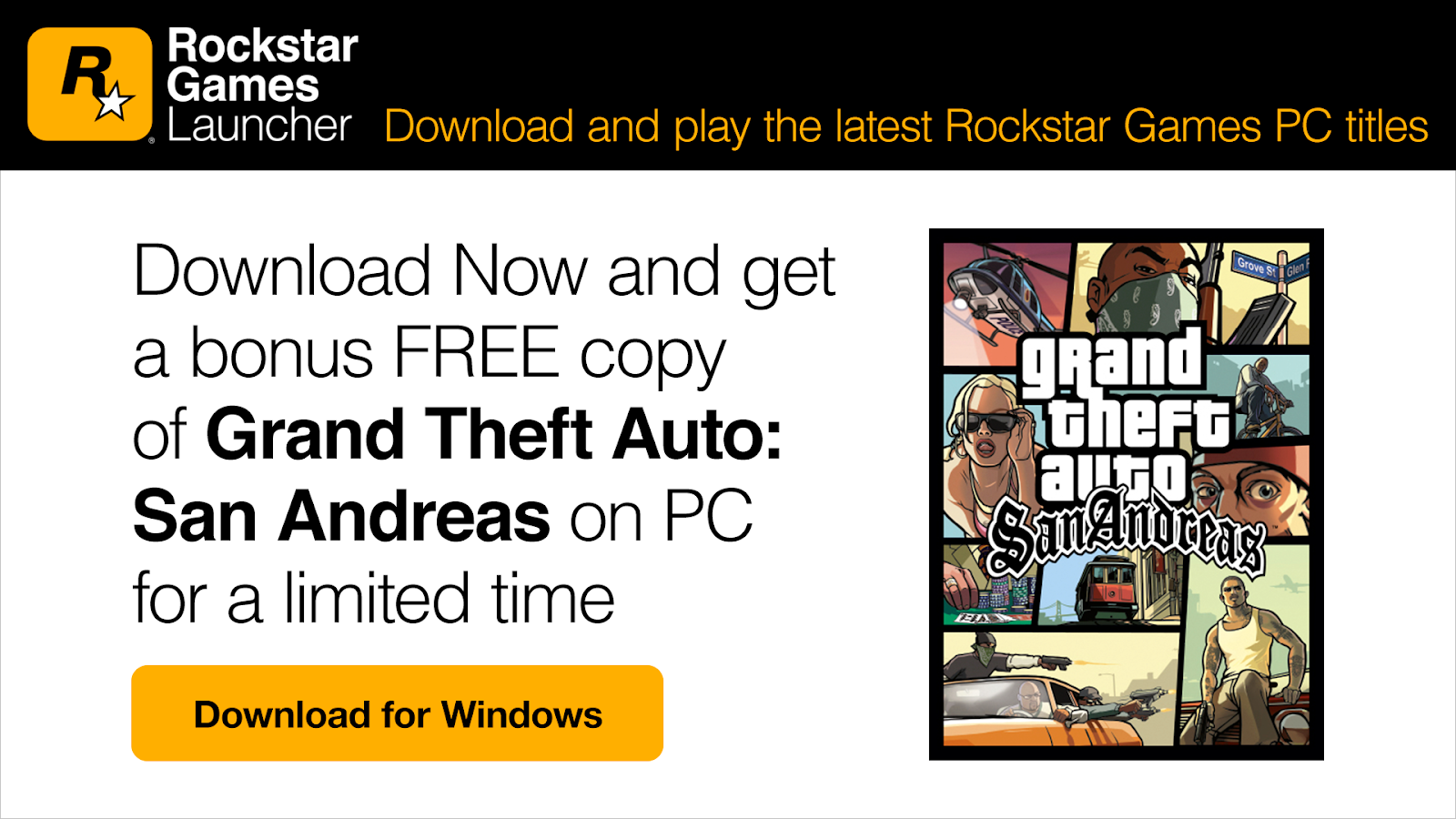 GTA: San Andreas está gratuito para PC por tempo limitado