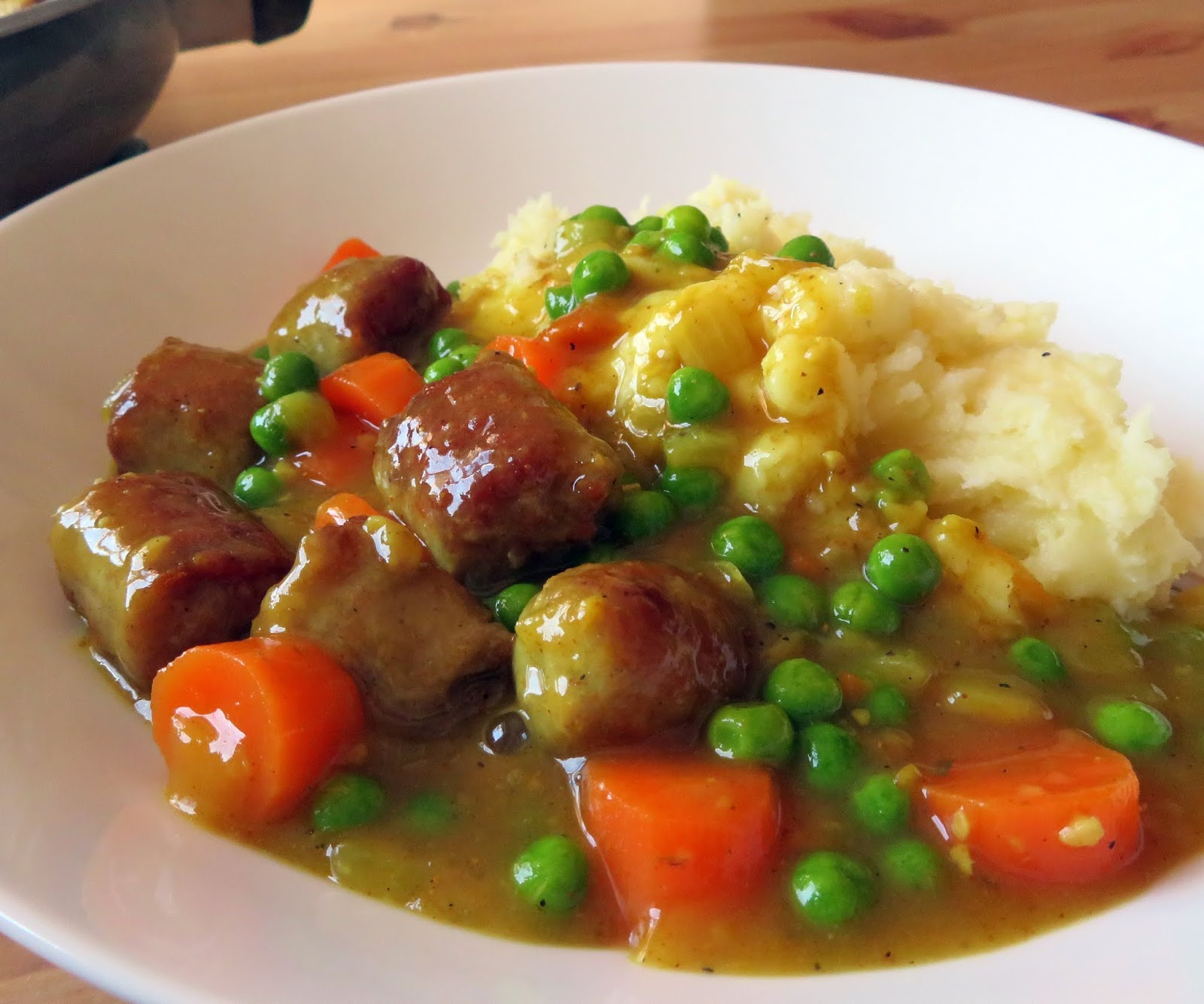 School Dinner Curried Sausages The English Kitchen