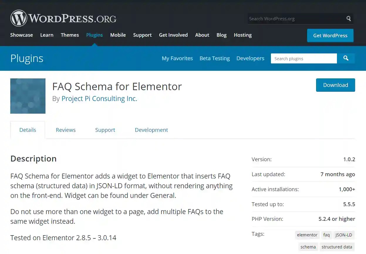 FAQ schema for Elementor