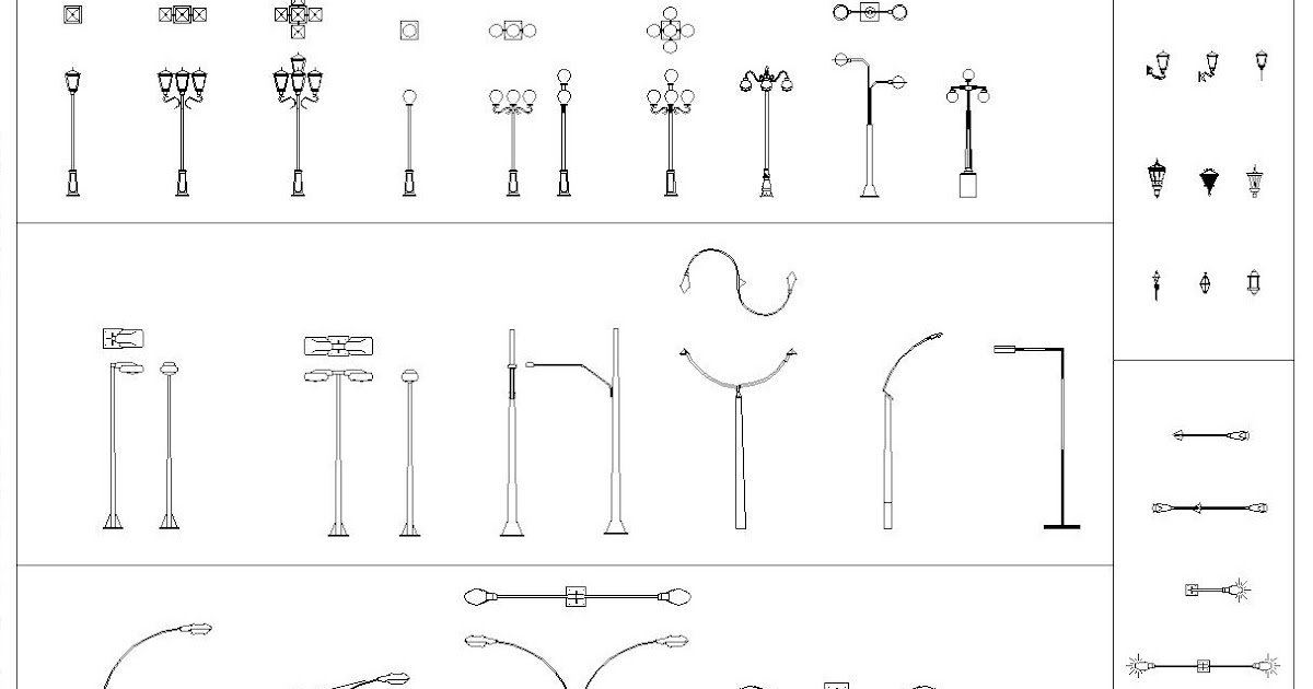 Cad & Revit Descarga Bloques AUTOCAD de Faroles y Alumbrado exterior