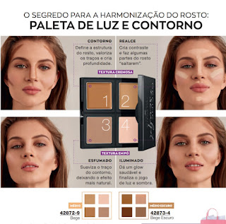 resenha Paleta de Contorno e Definição avon cores disponiveis