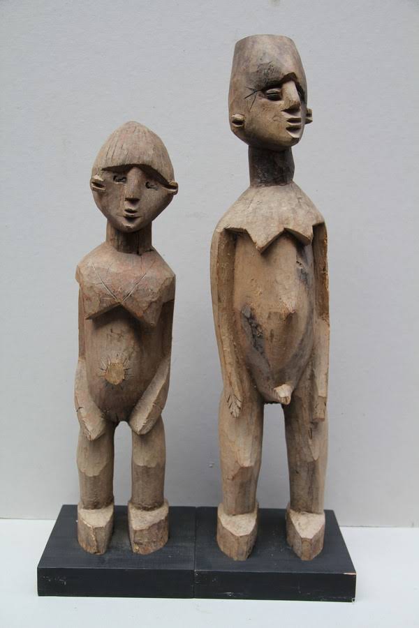 Couple Statue Lobi 46 et 53cm VENDU Galerie Mémoires Peinture