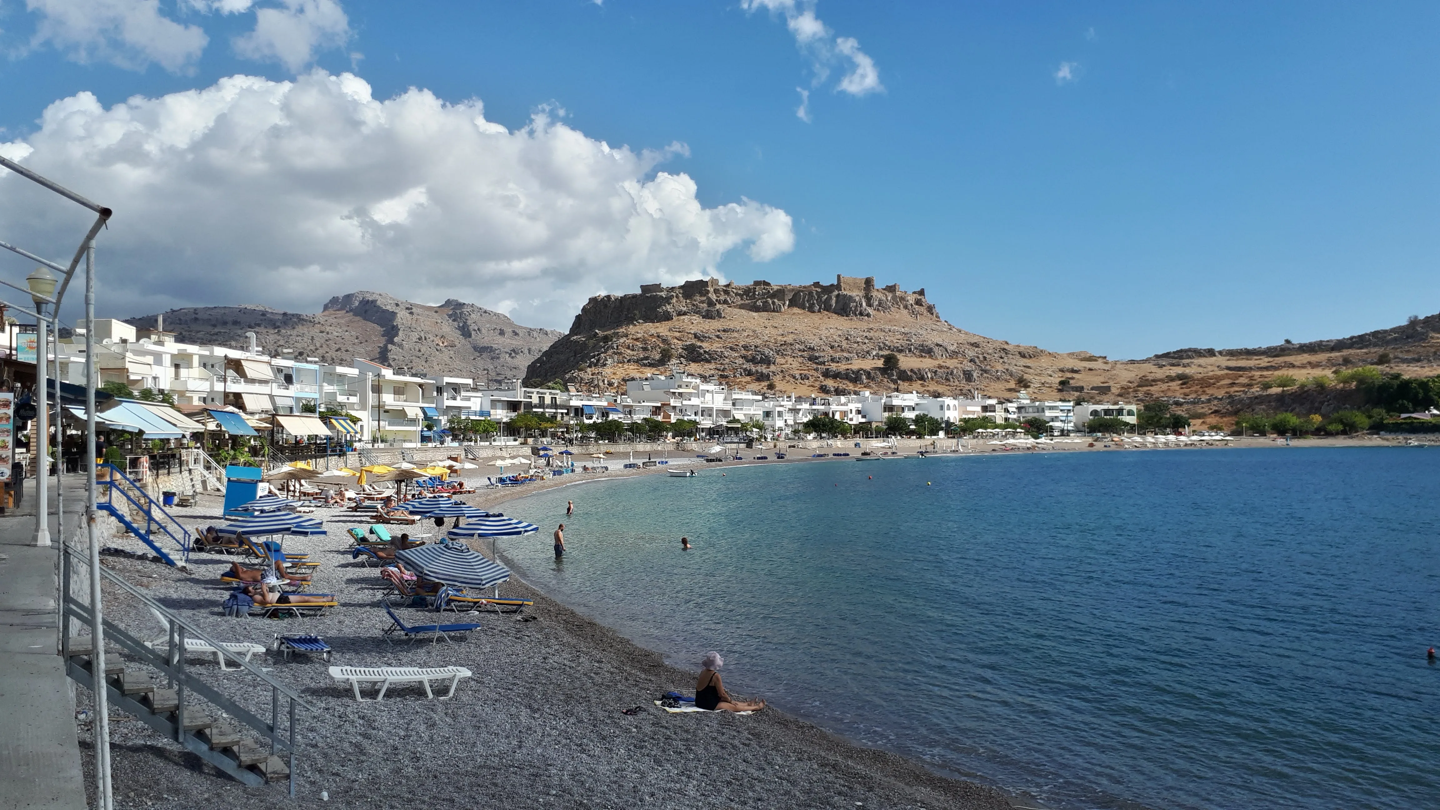 Haraki beach set around a half moon bay